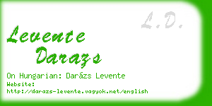 levente darazs business card