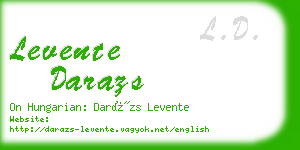 levente darazs business card